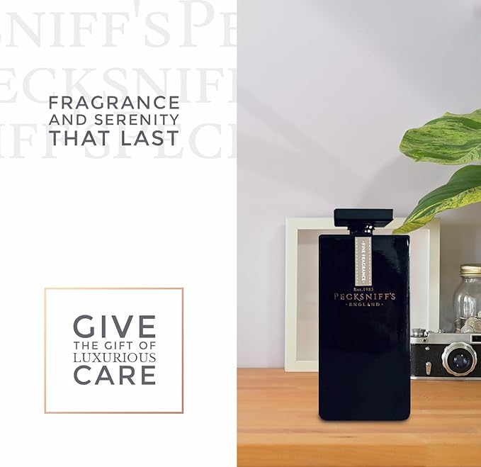 Pecksniff's Bergamot and Ginger Black Square Diffuser | 200 ml/6.76 Fl Oz