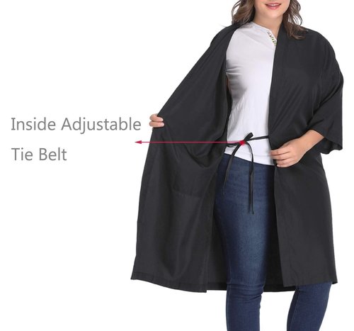 PERFEHAIR Salon Robes Capes for Clients, Pack of 4, Hair Salon Smocks Robes for Hair Coloring, Hair Cutting, Makeup, Hair Styling