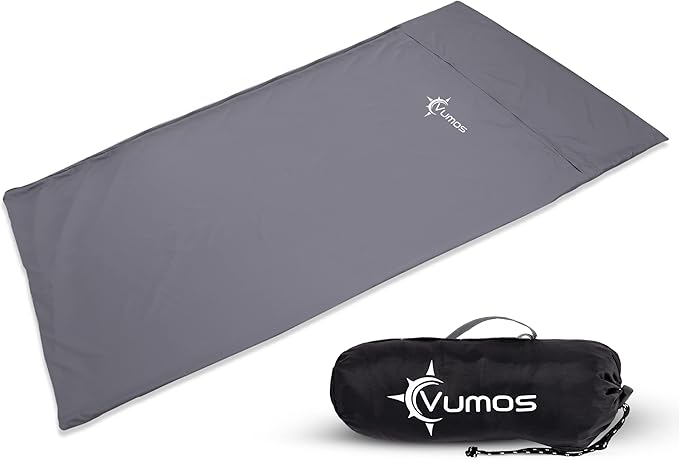 Sleeping Bag Liner and Camping Sheet – Silk Like Material for Travel - Has Full Length Zipper