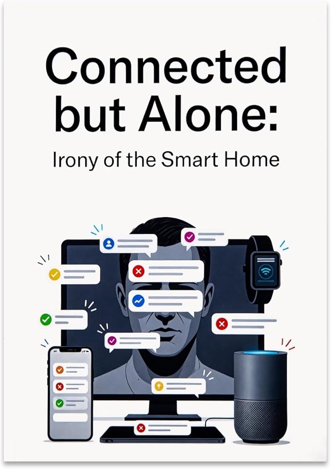 Home Office Poster Print - Connected but Alone: Irony of the Smart Home - 13x19 - Modern Minimalist Design