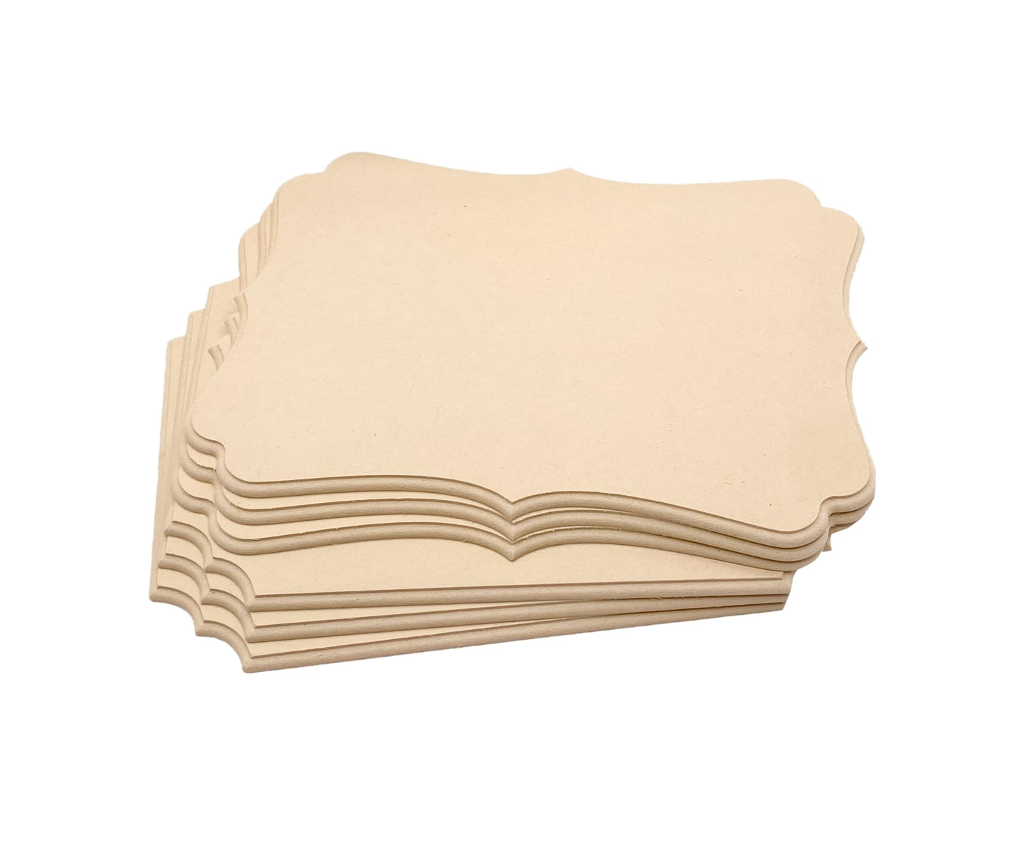 6 Pack Unfinished Wooden Plaques 11"x14""-0.25 Inch Thick Beveled MDF Wood Sign for Burning DIY Crafts"