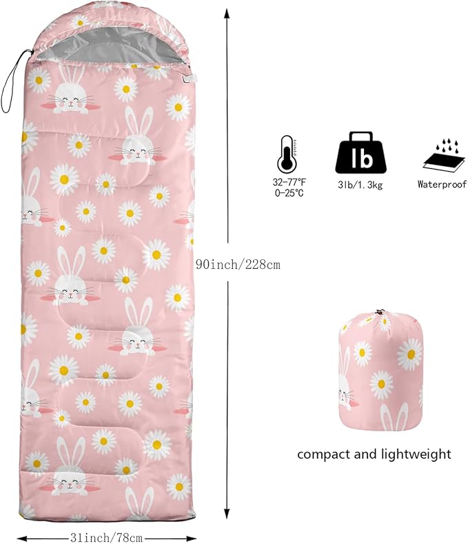 AILONEN Boys Sports Camping Sleeping Bags,Lightweight & Waterproof,3 Season Warm & Cool Weather,Black Player Basketball Sleeping Bags for Kids Adults,Travelling,Outdoors