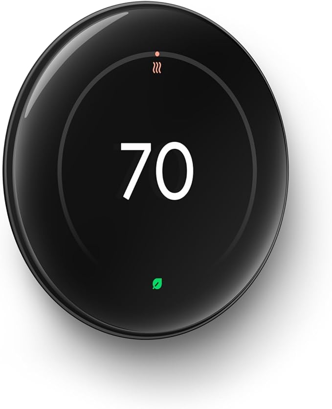 Google Nest Learning Thermostat (4th gen) + Nest Temperature Sensor (2nd gen) - Obsidian