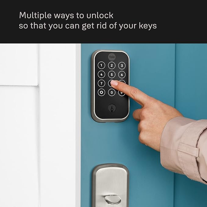 Yale Assure Lock 2 – Black Smart Lock for Front Door with Keypad and Adjustable Entry Codes (No Wi-Fi) and Deadbolt – Secure Keyless Entry Door Lock, YRD420-BLE-BSP