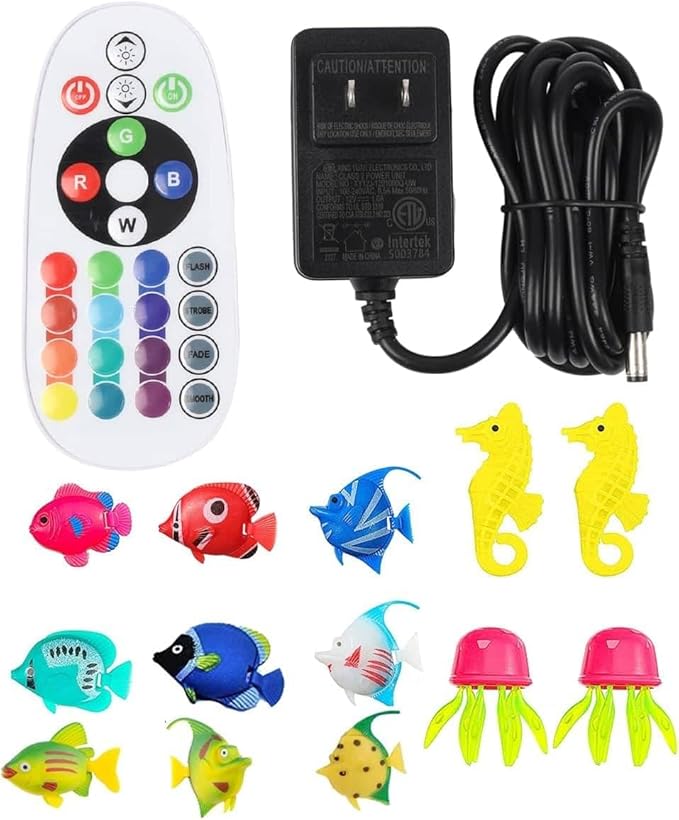 CALOVER Large 4FT Sensory Fish Bubble Tube Aquarium Night Light Tower Lamp Calming Relax for Autistic ADHD Children Alleviating Stress and Anxiety in Adults
