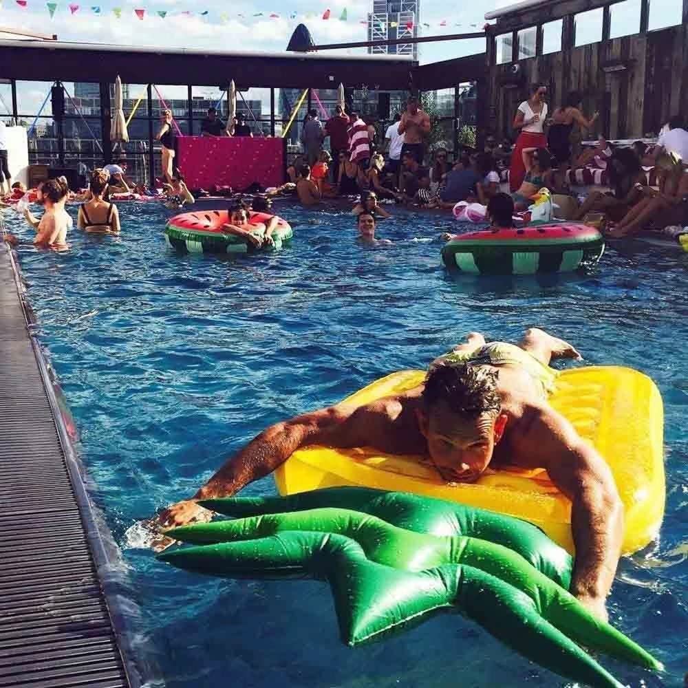 Inflatable Pool Floats for Kids and Adults, Large Water Inflatable Pineapple Pool Float for Swimming Pool