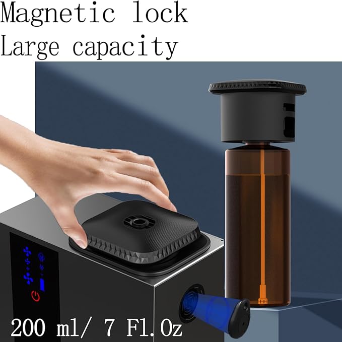 Fragrance Scent Collection HVAC Diffuser - Area 5300 sq ft or Full Air System, Business, Home, Bluetooth Control, Large Bottle, X2000 Black, DIFFMELY