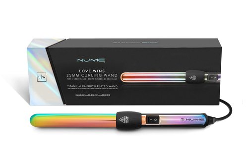 NuMe Love Wins Curling Wand, 1.25" Titanium Barrel, Far Infrared Heat Technology, Negative Ion Conditioning Technology, Includes Heat-resistant Styling Glove