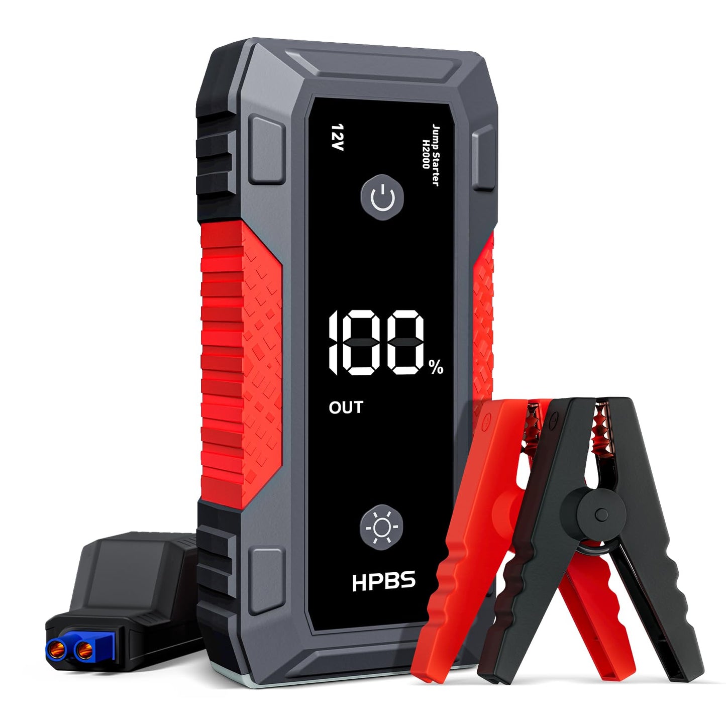 Jump Starter - 4000A Jump Starter Battery Pack for Up to 10.0L Gas and 8.0L Diesel Engines, Model H2000 12V Portable Car Battery Jump Starter Box with 3.0" LCD Display