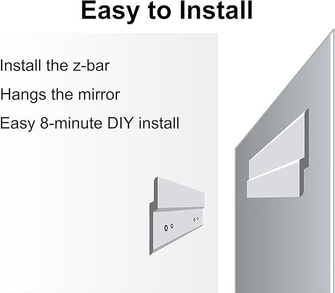 Ruomeng Wall Mirror Beveled Edge Frameless Mirror 24” x 32" Wall Mounted Mirror for Bathroom Vanity and Entryway
