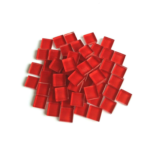 BestTeam Craft Material Mosaic Tile, Micro Glass Tiny Mini Mosaic Tile DIY Hobbies Children Handmade Crystal Free Stone Craft Material Creativity 300g (Red)