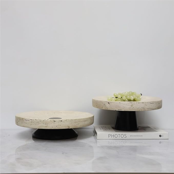 Modern Style Marble Tray Organizer - Modern Stone Decoration for Living Room, Dining Table, Office - Stylish Key and Jewelry Holder(Beige6)