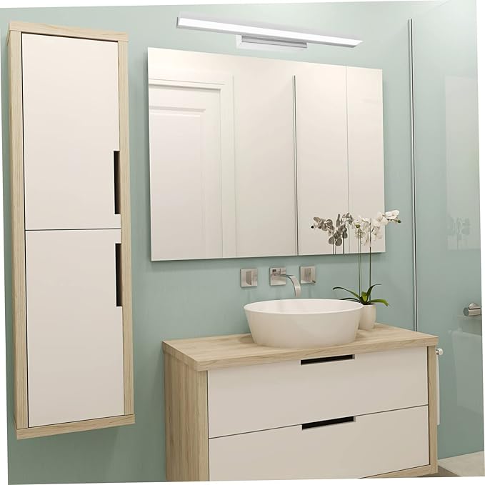 jojofuny Led Mirror Light Fixture 9w Waterproof Anti-Fog Bathroom Vanity Modern Wall Light Pure White