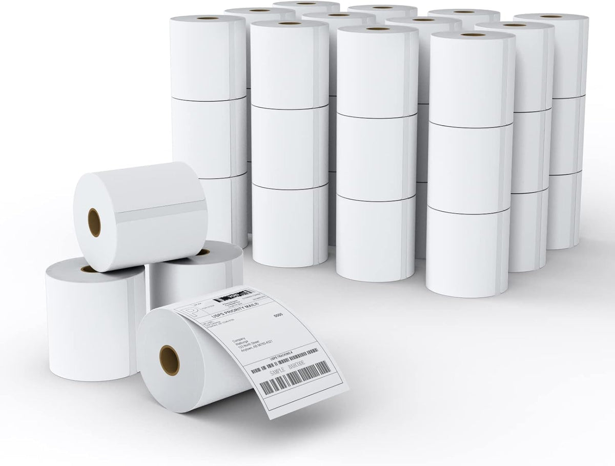MFLABEL® 40 Rolls of 450 Labels 4x6 Direct Thermal Shipping Labels for Zebra 2844 ZP-450 ZP-500 ZP-505