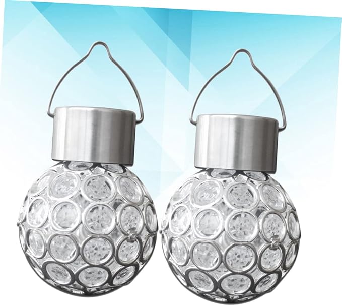 Mipcase 4PCS Solar Hanging Lamp Set Waterproof Decorative Lights for Outdoor Use Hollow Design Warm White Illumination for Gardens and Patios
