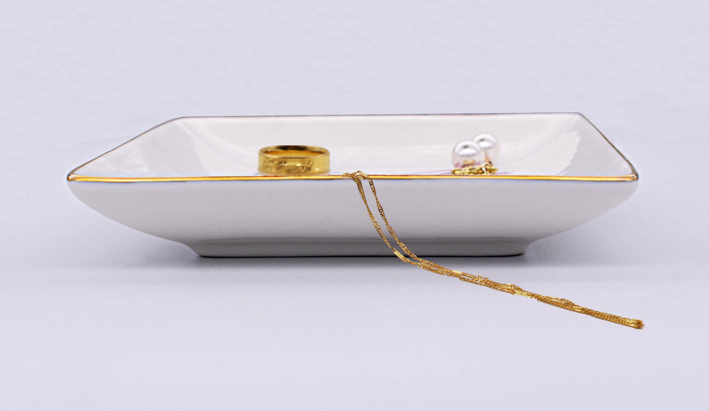 Bride Gifts from Mom-to My Daughter On Her Wedding Day-Wedding Day Gifts for Bride-Bridal Shower Present for Daughter-Hen Night Bachelor Party Present-Ceramic Jewelry Tray Trinket Holder Ring Dish