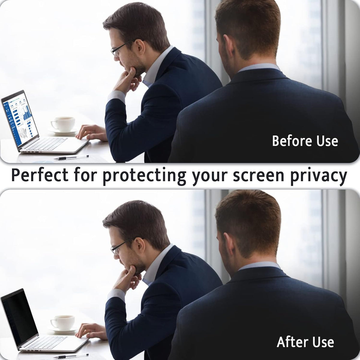 Magnetic Privacy Screen for MacBook Pro 15 Inch (2016-2019), Removable Anti Blue Light Glare Peep Filter Black out Screen Protector for Mac 15In Laptop Model (A1707, A1990)