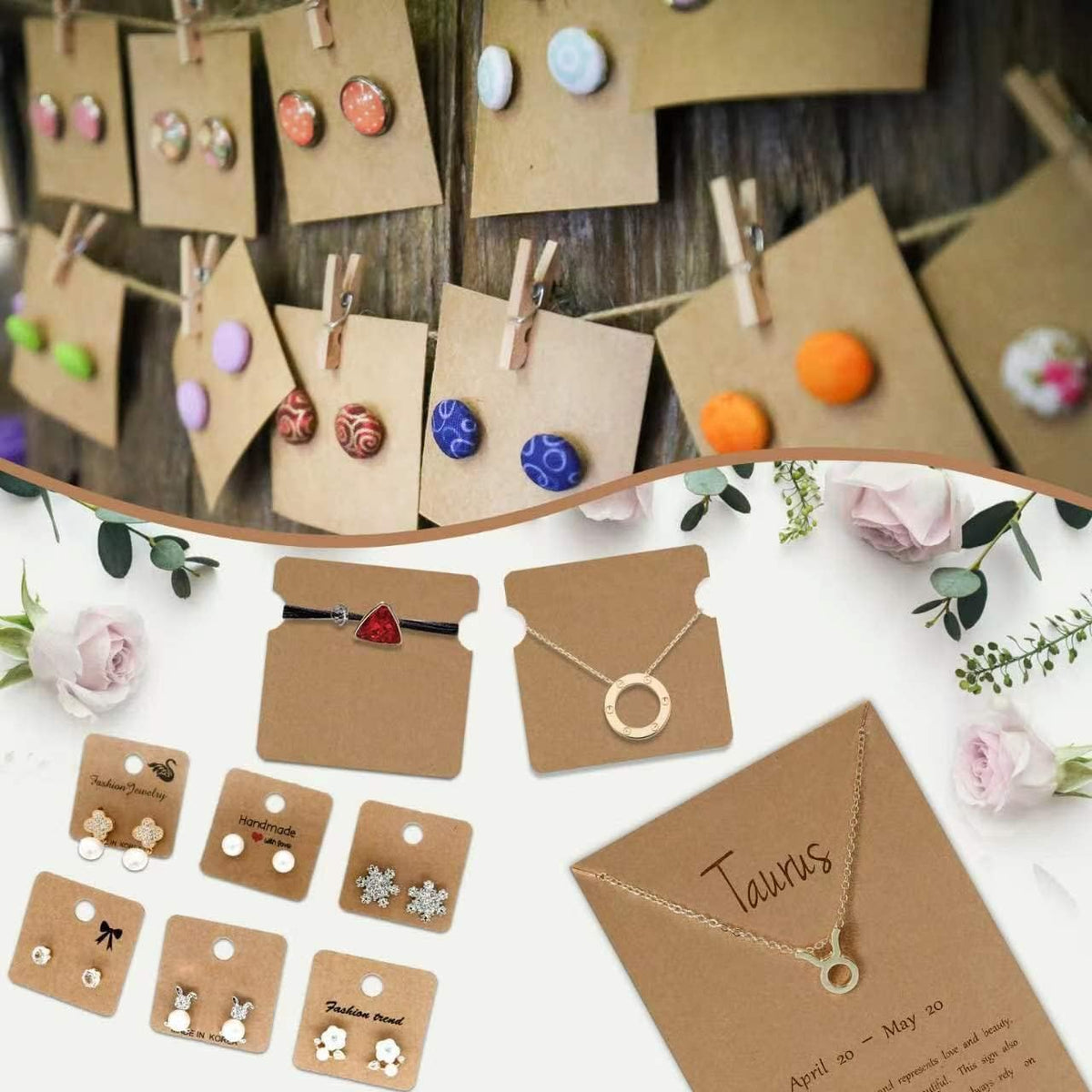 100 Sheets Kraft Paper Brown Cardstock 8.5 x 11, Goefun 80lb Card Stock Printer Paper for Invitations, Menus, Crafts, DIY Cards