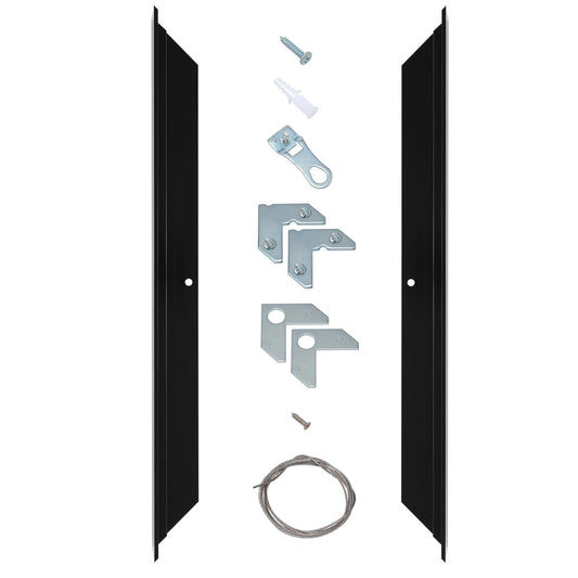 Creative Mark Illusions Metal Floating Frame Kit Pairs for Canvas - Black, Two 12" Sides - Metal Frame Kit for 1-5/8 inch Deep Canvases - For Gallery Wall, Art Panels, Modern Décor