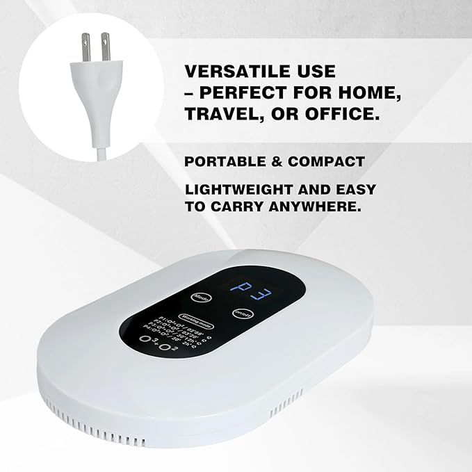 Portable Air Purifier for Home & Office, Mini Ionizer for Bathroom, Bedroom, Kitchen – Compact, Quiet, Filter-Free