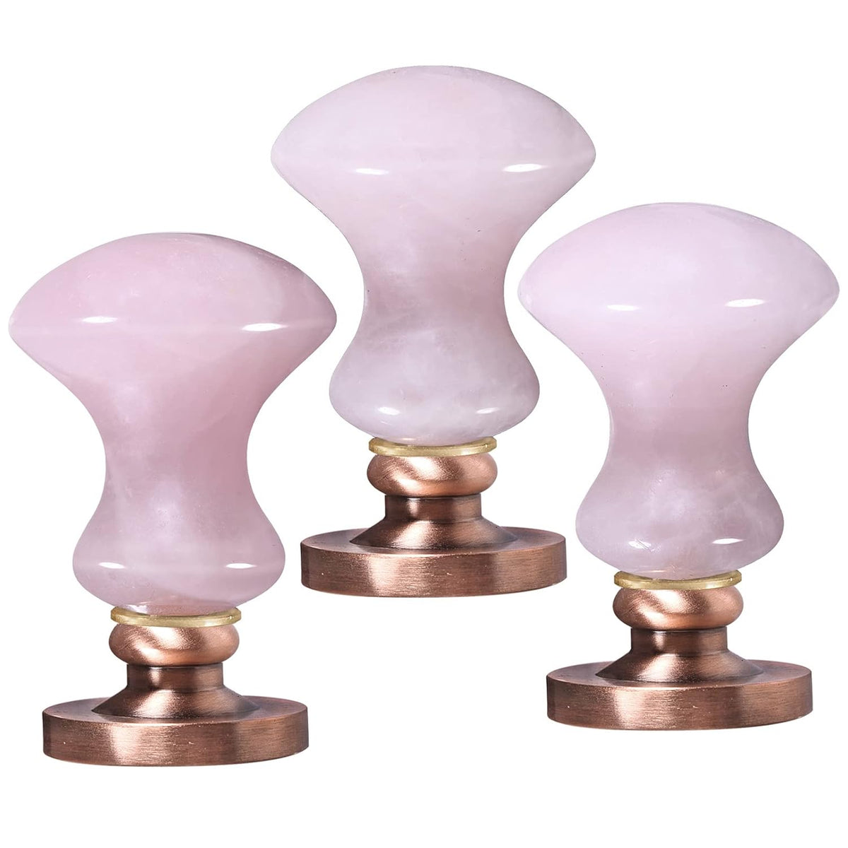 rockcloud Wax Seal Stamp Set, 4 Pieces Sealing Wax Stamps Copper Seals with 1 Rose Quartz Seal Handle for Cards Envelopes Invitation Decoration, Love Expressiont