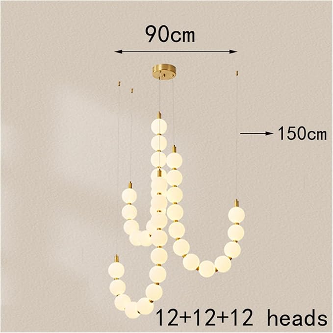 Modern Chandelier, Modern Home Decor led Lights Pendant Light Lamps for Living Room Chandeliers for Dining Hanging Indoor Lighting(C 36 Heads,APP with RC Dimmable)