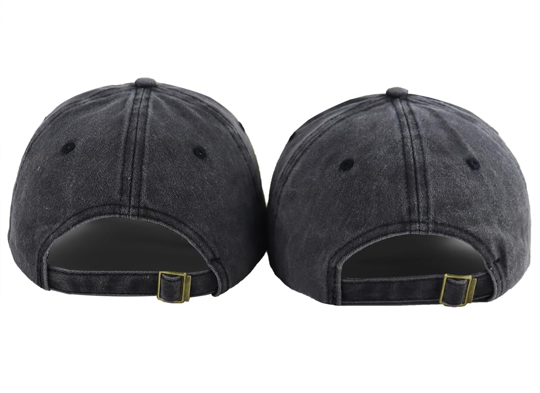 Grandpa and Grandma Est 2025 Hats for Men Women, New Grandparents Birthday Gifts for Baby Announcement, First Time Grandpa Grandma Baseball Cap Black