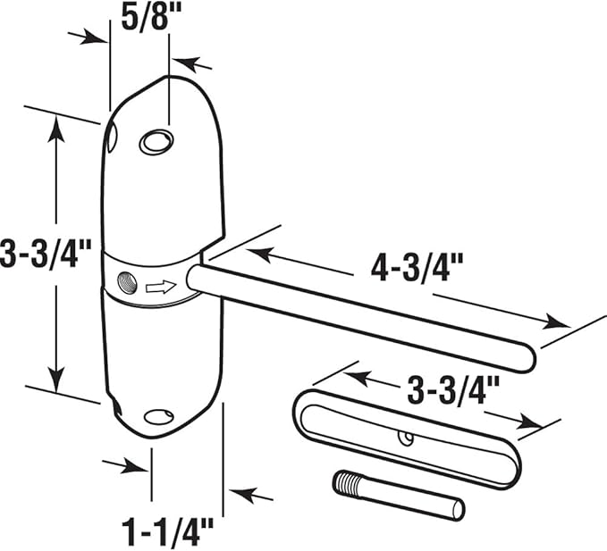 Prime-Line KC10HD Safety Spring Door Closer – Easy to Install to Convert Hinged Doors to Self-Closing – Diecast Construction, 4-1/4 In. White, Non-Handed (Single Pack)