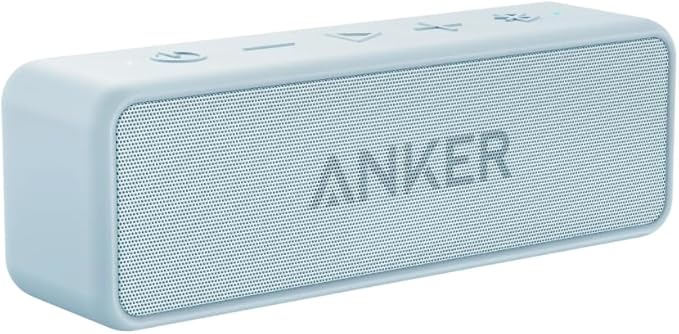 Anker Soundcore 2 Portable Bluetooth Speaker with Stereo Sound, Bluetooth 5, Bassup, IPX7 Waterproof, 24-Hour Playtime, Wireless, Speaker for Home, Outdoors, Travel