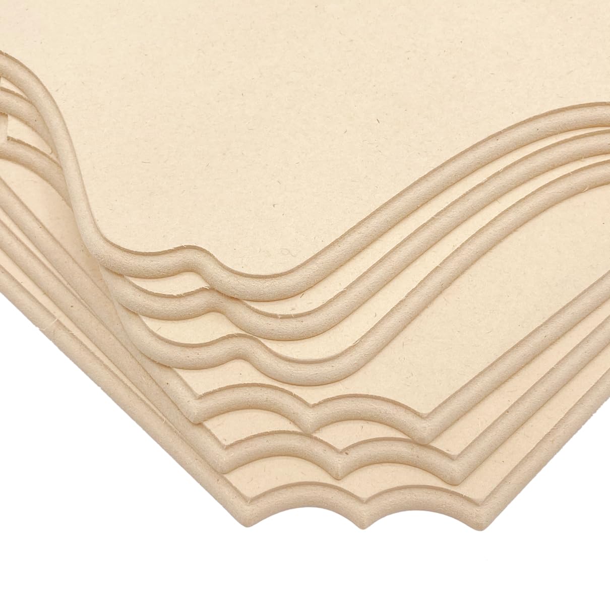 6 Pack Unfinished Wooden Plaques 11"x14""-0.25 Inch Thick Beveled MDF Wood Sign for Burning DIY Crafts"