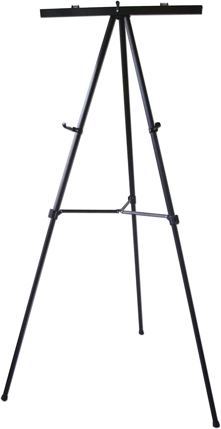 Pack of 10-Lightweight Aluminum Flip-Chart Presentation Easel, Black (10 Pack)