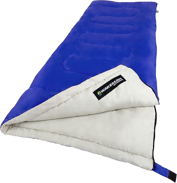 Wakeman Outdoors Sleeping Bag-Lightweight, Carrying Bag with Compression Straps Included-Great for Adults