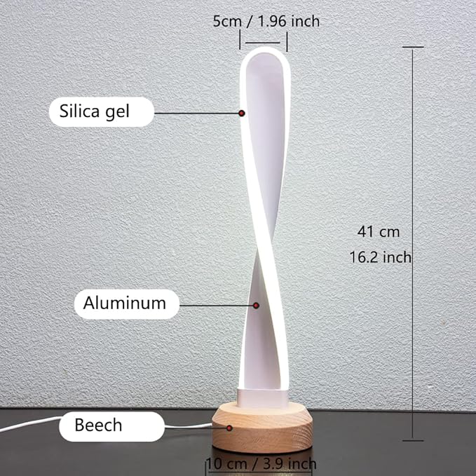 Modern Wooden RGB Table Lamp with 7 Color-Changing Lights, Natural Beech Bedside Lamp for Bedroom, Living Room, Game Room, Creative Home Decor & Unique Gift Idea
