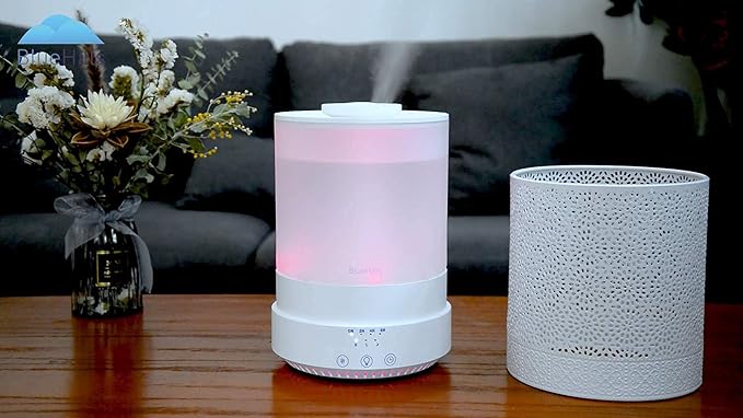 BlueHills Premium Set of Two Large 2500 ML and 1000 ML XL Essential Oil Diffusers Humidifier Combo for Large Room Home with Décor LED Lights Great Gift – Value Pack of White