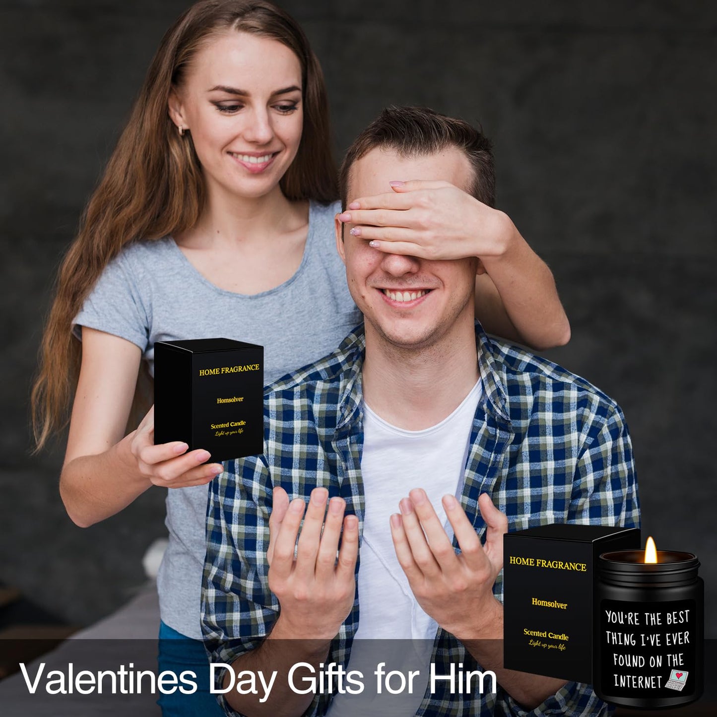 Anniversary Birthday Gifts for Men, Gifts for Boyfriend, Funny Romantic Wedding Gift for Men, Him, Boyfriend, Husband, Best Friends, Lover, Black Cedar Juniper Sandalwood Candle