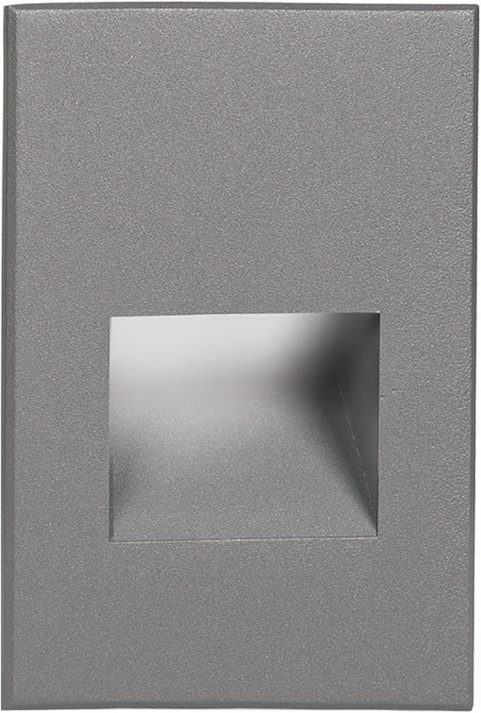 WAC Landscape Lighting, LEDme 120V LED Vertical Indoor and Outdoor Step and Wall Light 3000K Built-in LED in Graphite