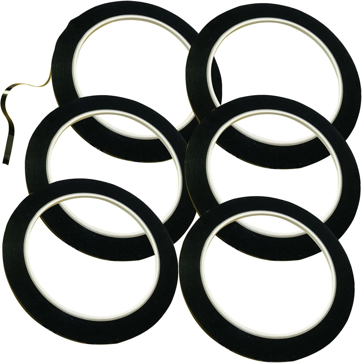 GoProver Set of 6 pcs 3mm 1/8 inch Lightning Width Graphic, 108 Feet Feet Long per Roll