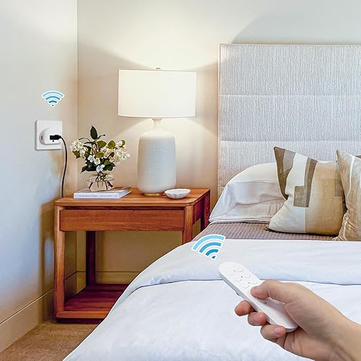SURNICE Remote Control Outlet 10A Wireless Light Switch for Household Appliances, 130 FT Range, Smart Plug with Remote, FCC Certified, ETL Listed