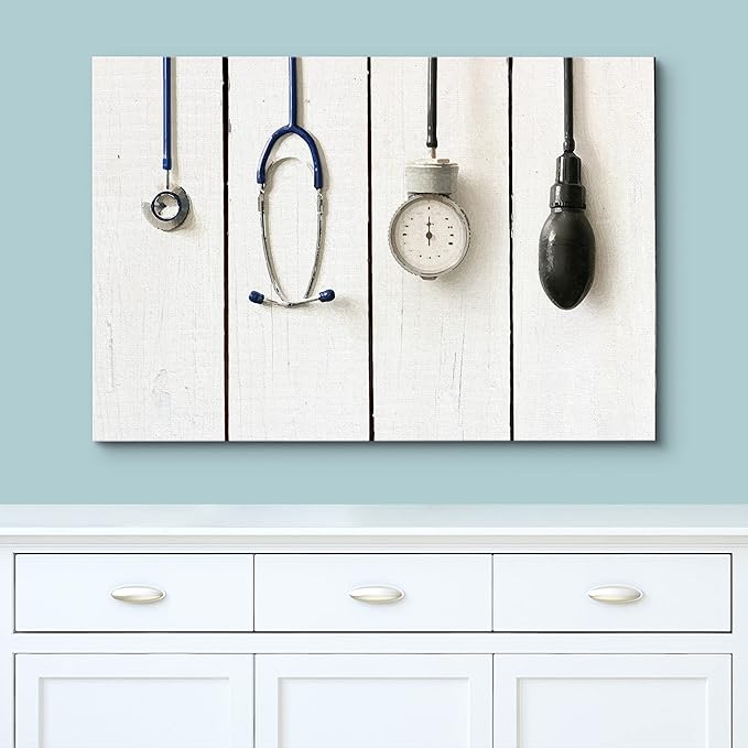 wall26 Canvas Print Wall Art Medical Apparatus Tools on Wall Medicine People Digital Art Modern Art Contemporary Scenic Colorful for Living Room, Bedroom, Office - 12"x18"
