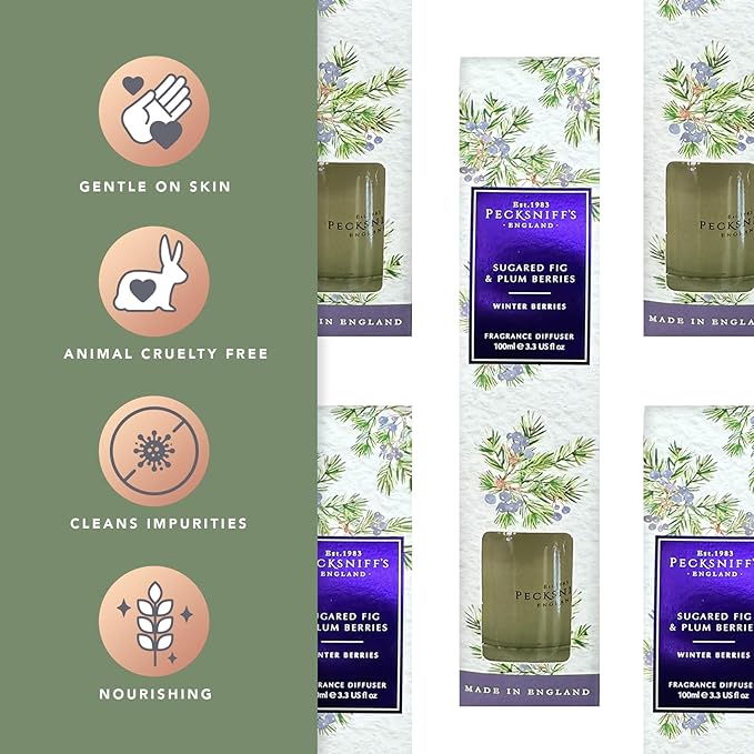 Pecksniff's Sugared Fig and Plum Berries Diffuser | 100 ml/3.38 Fl Oz