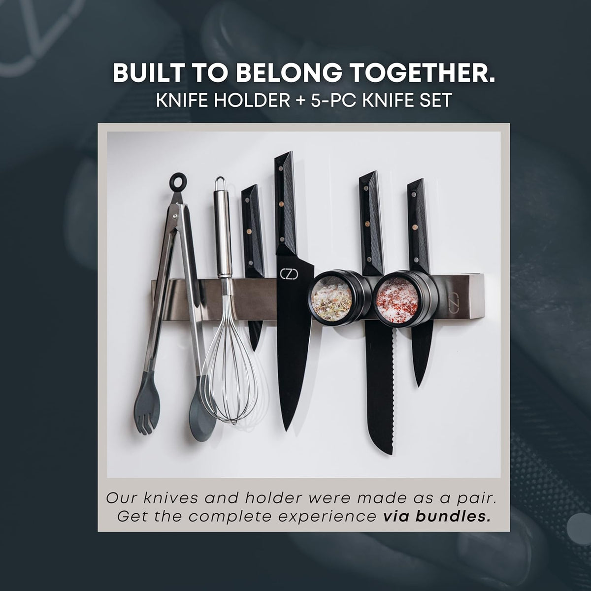 16" Magnetic Knife Holder for Refrigerator with 2x Storage - Safe, Patented Storage Design - Stainless Steel Double Sided Magnetic Kitchen Knife Holder for Fridge - Magnet Strip Utensil Organizer