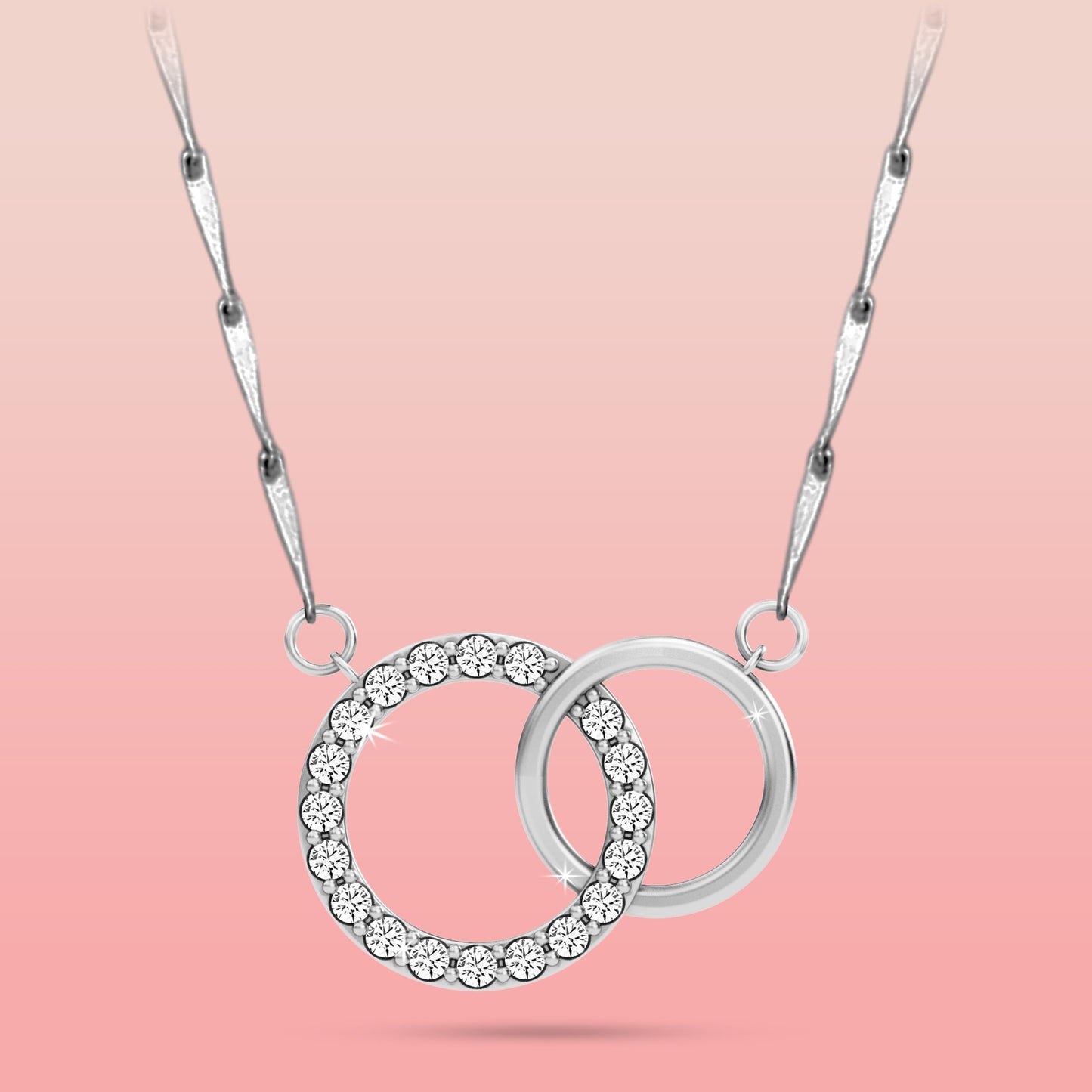 Sister Necklace Gifts | Best Big Sister Necklace for Women | Special Birthday Jewelry | Meaningful Two Circle Pendant