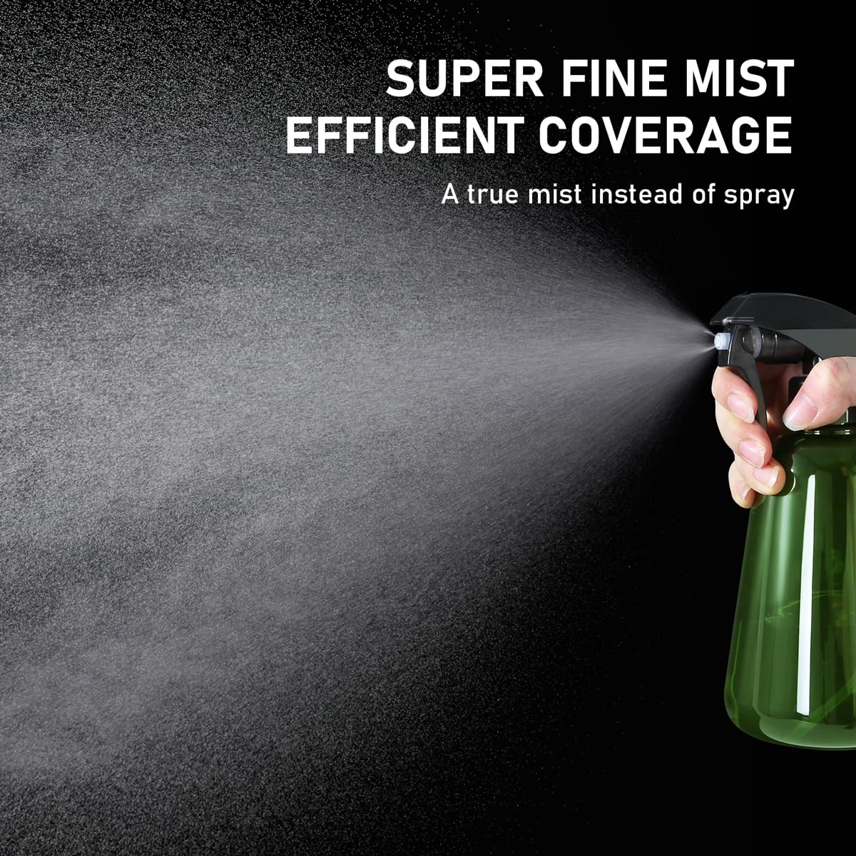 Spray Bottle for Plants 2 Pack, 16oz - Ultra Fine Mist, Plant Mister Empty Spray Bottles Indoor, Leak Proof Misting Water Sprayer Bottle for Gardening, Plant Care, Hair Care, Cleaning Solutions