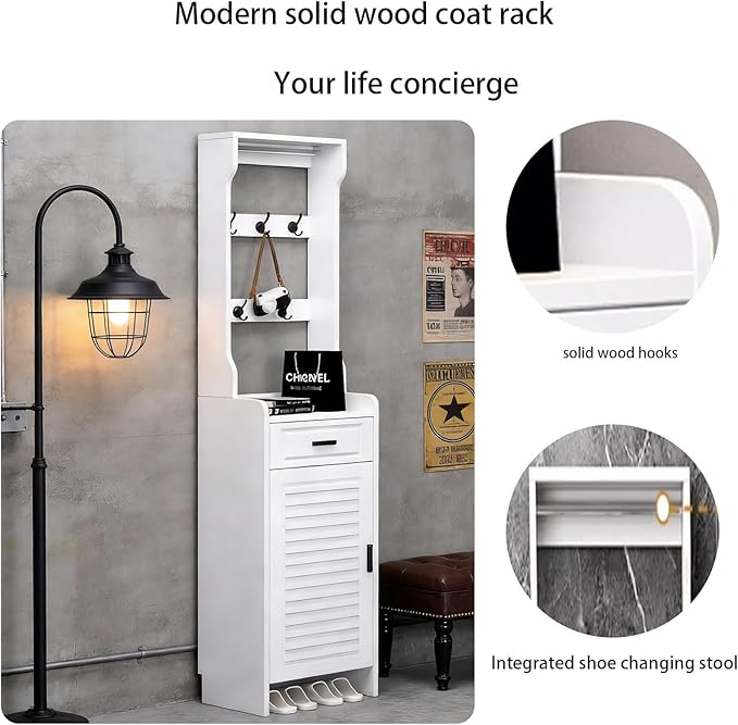 Cabinet halltree Hallway Entry Way Racks, Hallway Organizer for entryway,mudroom, for Hallway, Hallway(205x32x40cm)