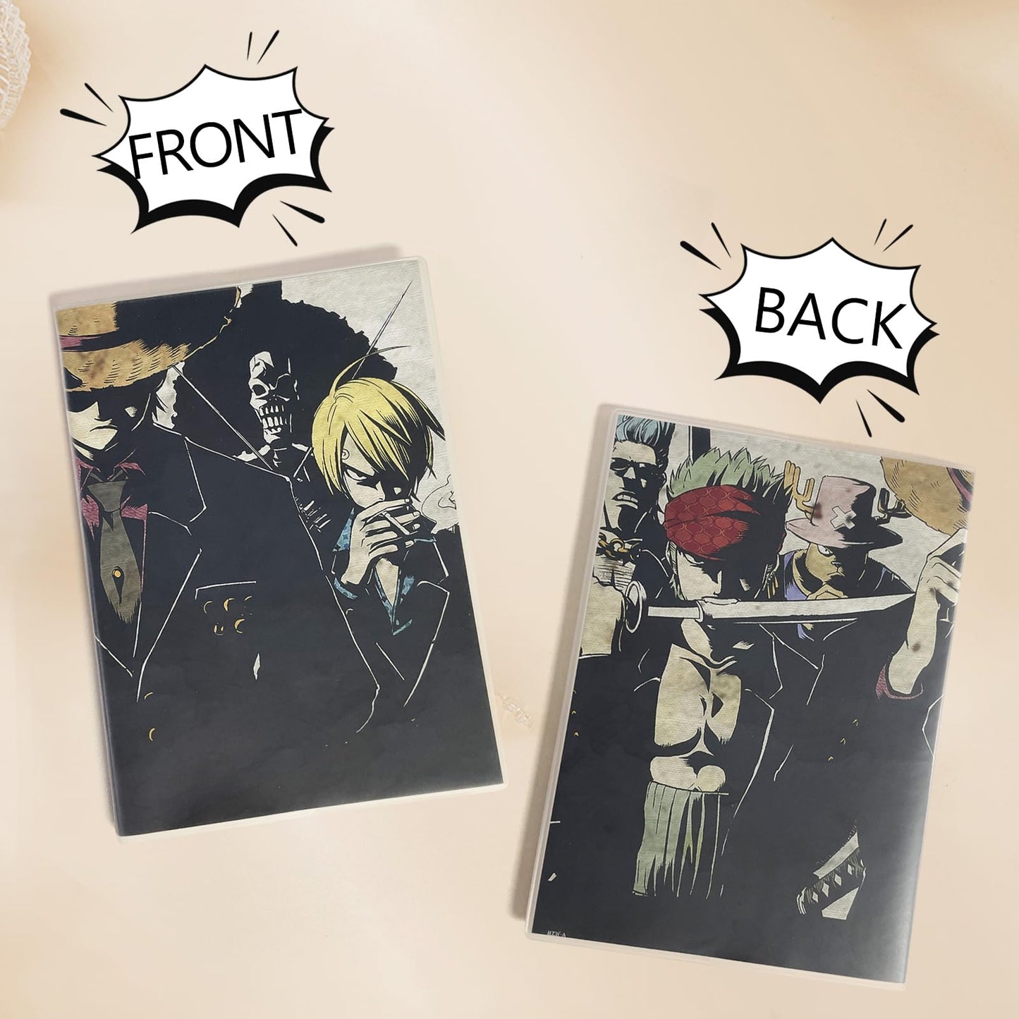 UZYEAOZM One Piece Notebook 7.9x5.7 inches, Anime Cosplay Fans Journals with Black Ballpoint Pen, Birthday Gifts for Boyfriend Friend Son and Men