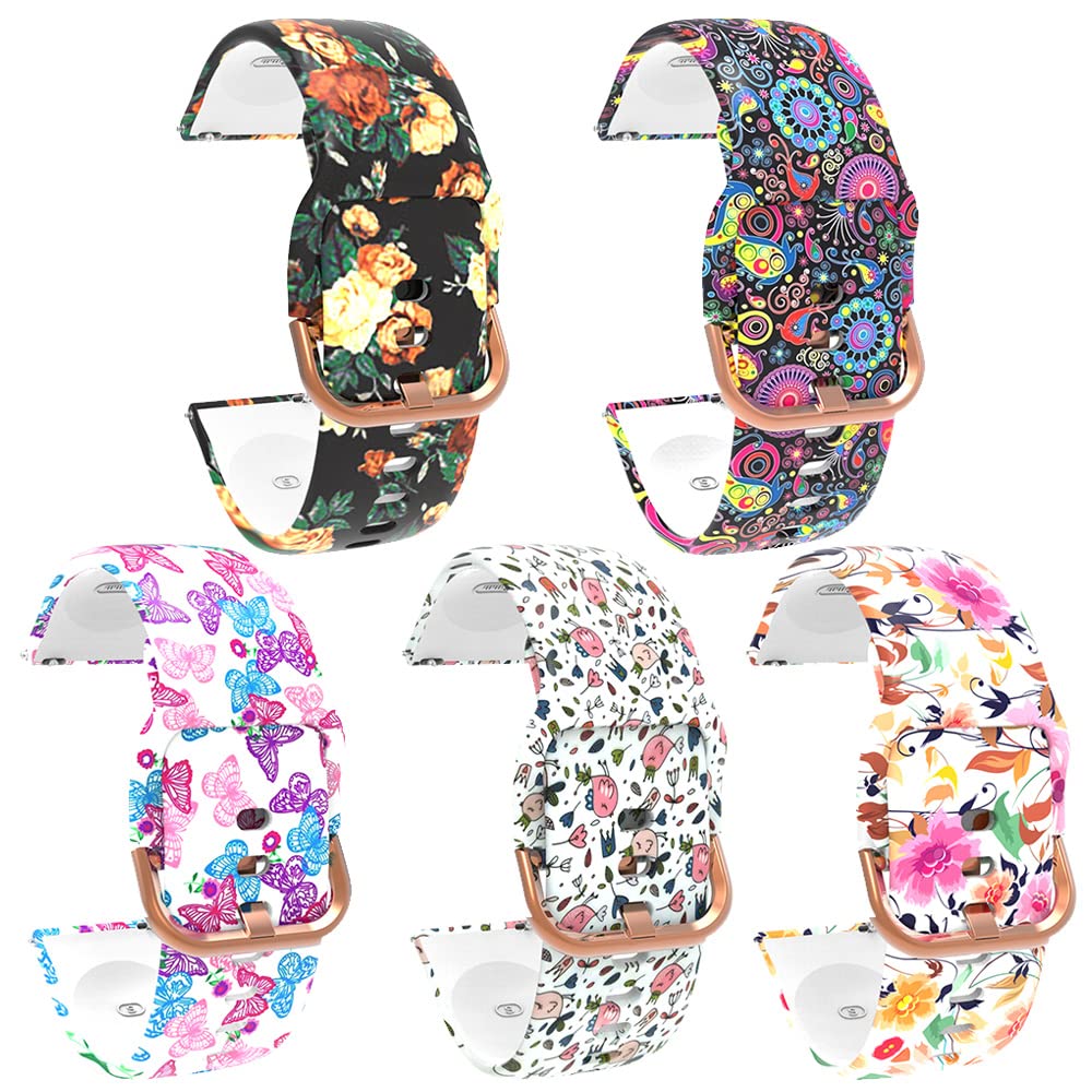 5 Pack WatchBands Compatible with TOOBUR IDW13/Gydom IDW13/VRPEFIT IDW13/TEMINICE IDW13/Konitee IDW13/Faweio IDW13/Amzhero IDW13 Smart Watch Bands Replacement Wrist Strap Wristband for TOOBUR