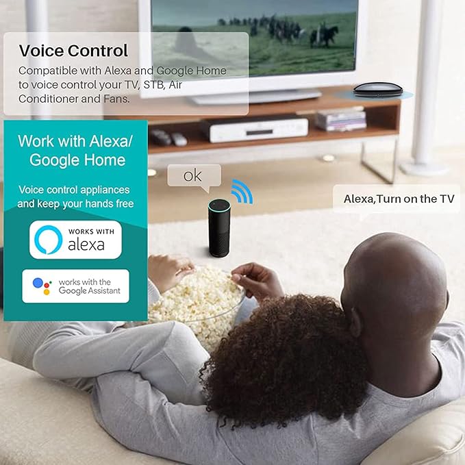 FRANKEVER 2 Pack Smart IR Remote Control,All in One WiFi IR Blaster Control, Universal Infrared Remote Control for TV DVD Air Conditioner STB etc,Compatible with Alexa, Google Assistant No hub