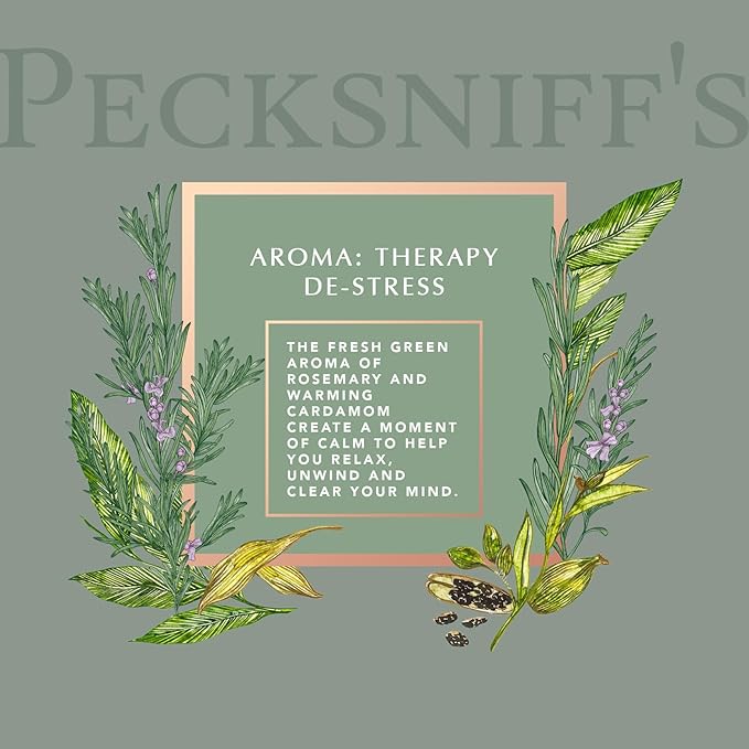 Pecksniff's Aromatherapy De-Stress Diffuser - Calming Cardamon & Clarifying Rosemary, 100 ml/ 3.3 fl oz