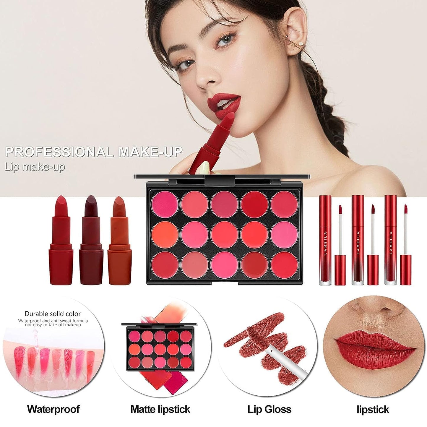 All In One Full Makeup Kit for Women,Professional Makeup kit,Multipurpose Makeup Sets, Beginners and Professionals Alike