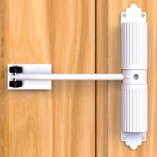 2025 New Automatic Door Closer, self Closing Door, Adjustable Closing Door, Door Closers for Home, Automatic Safety Spring Door Closer (White). Up to 140LB can be Pushed.Metal Doors Don't fit.